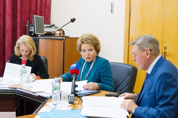 С Председателем Совета Федерации Федерального Собрания РФ В.И. Матвиенко