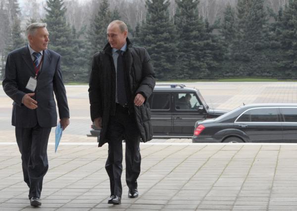 С президентом России Владимиром Владимировичем Путиным