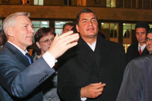 С президентом Республики Эквадор г-ном Рафаэлем Корреа Дельгадо